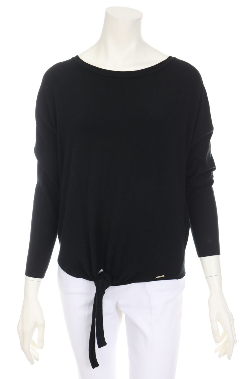 ANNARITA N - Oversize-Pullover with Overcut Shoulder to tie - M