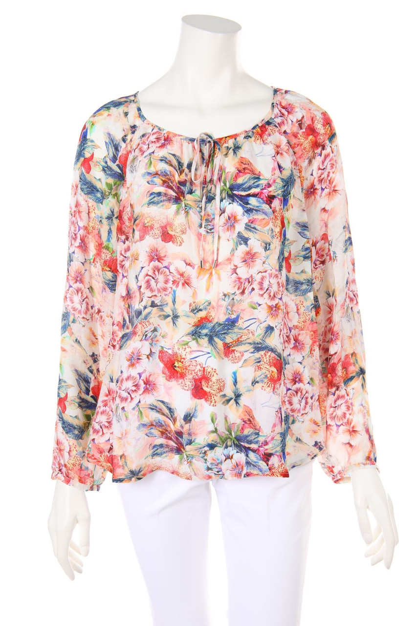 Hallhuber Pullover Mit Bluse HALLHUBER Seiden-Bluse Mit Blumen