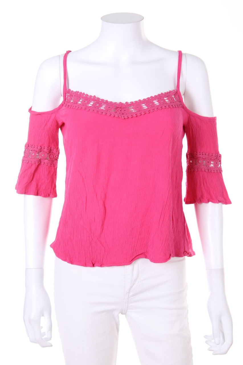 Pimkie COLLECTION - Cold-Shoulder-Bluse mit Spitze - D 36