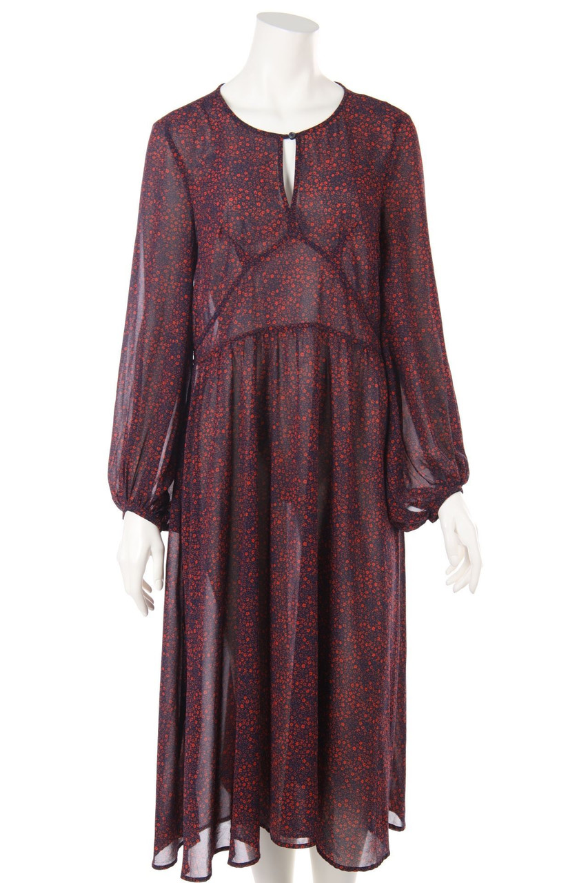 TOMMY HILFIGER - Maxi-Kleid mit Blumen-Print - D 36