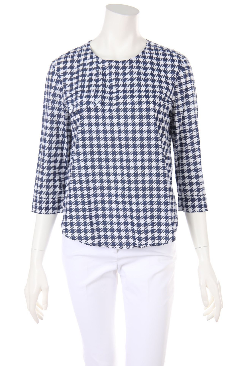 LACOSTE - Blouse with 3/4 Sleeve, Checked - D 40