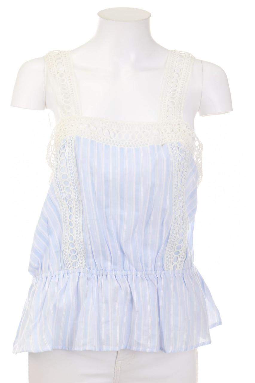 H&M - Streifen-Blusentop mit Spitze - D 40