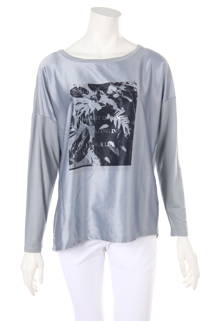 comma - Longsleeve-Shirt mit überschnittener Schulter - D 40