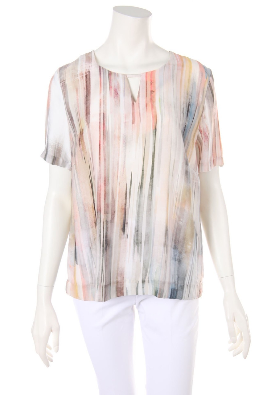 JJB BENSON - Kurzarm-Bluse mit Print - D 42