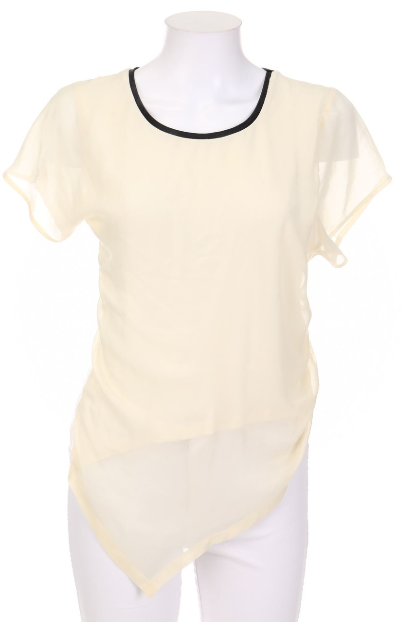 SISLEY - Kurzarm-Bluse mit asymmetrischem Schnitt - D 36