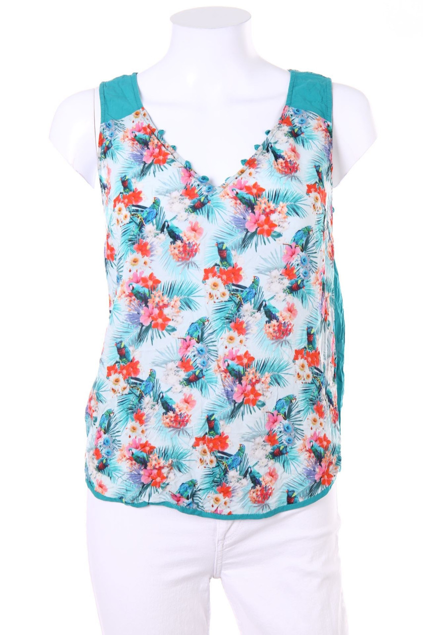 NAF NAF - Blusentop mit Tropical Print - D 36