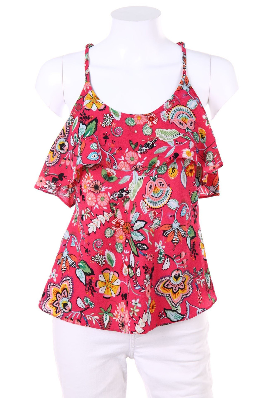 No Label - Blouse Top with floral print - D 38