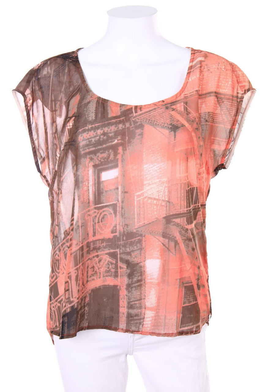 Garcia Jeans - Kurzarm-Bluse mit Print - S