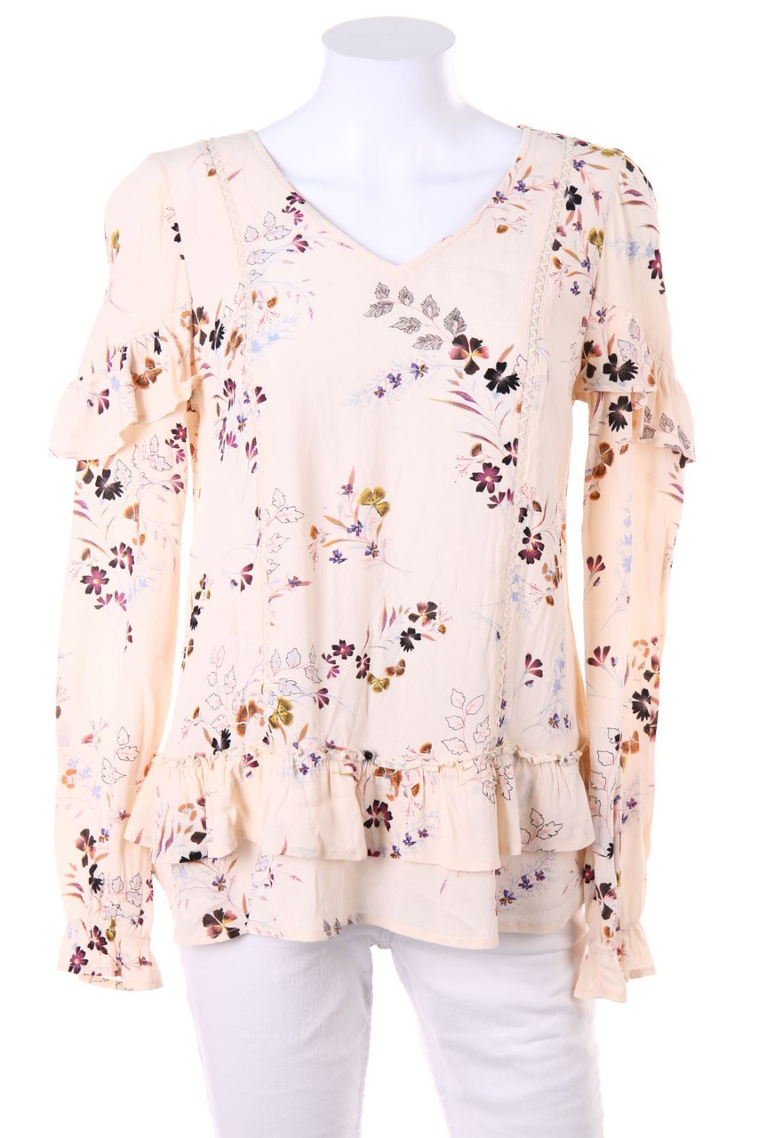 promod - Volants-Blouse with Flower Print - D 40