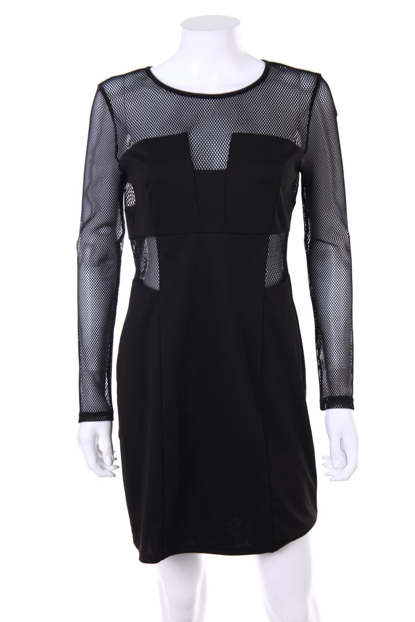 GLAMOROUS - Party-Kleid mit Mesh-Einsatz - L