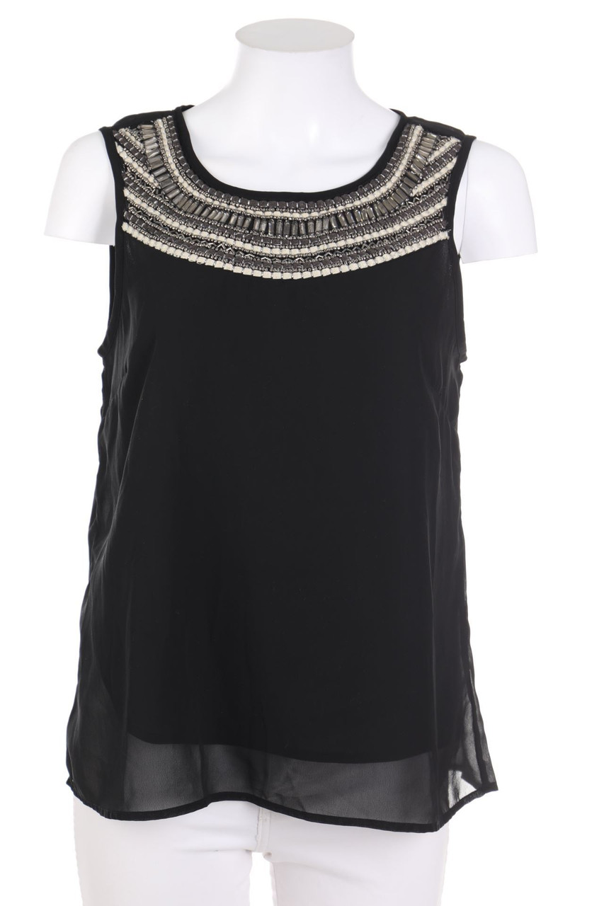 VILA - Blusentop im Layer Look mit Perlen - M