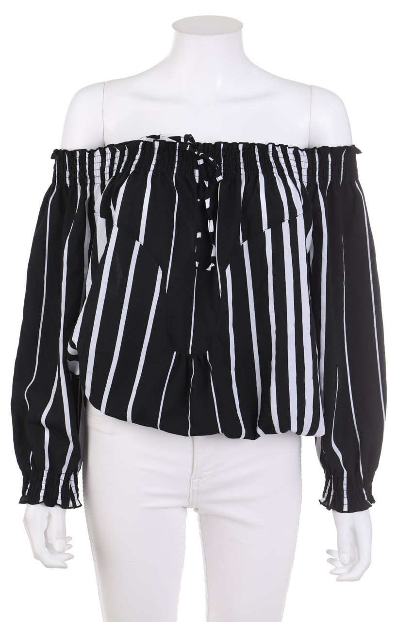 VIA APPIA - Off-the-shoulder blouse with Stripes - D 38-40