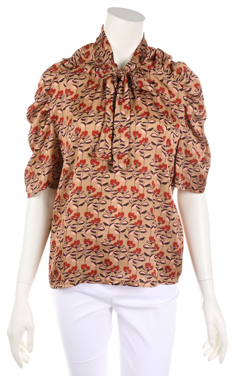 RINASCIMENTO - Kurzarm-Bluse mit Blumen-Print - L