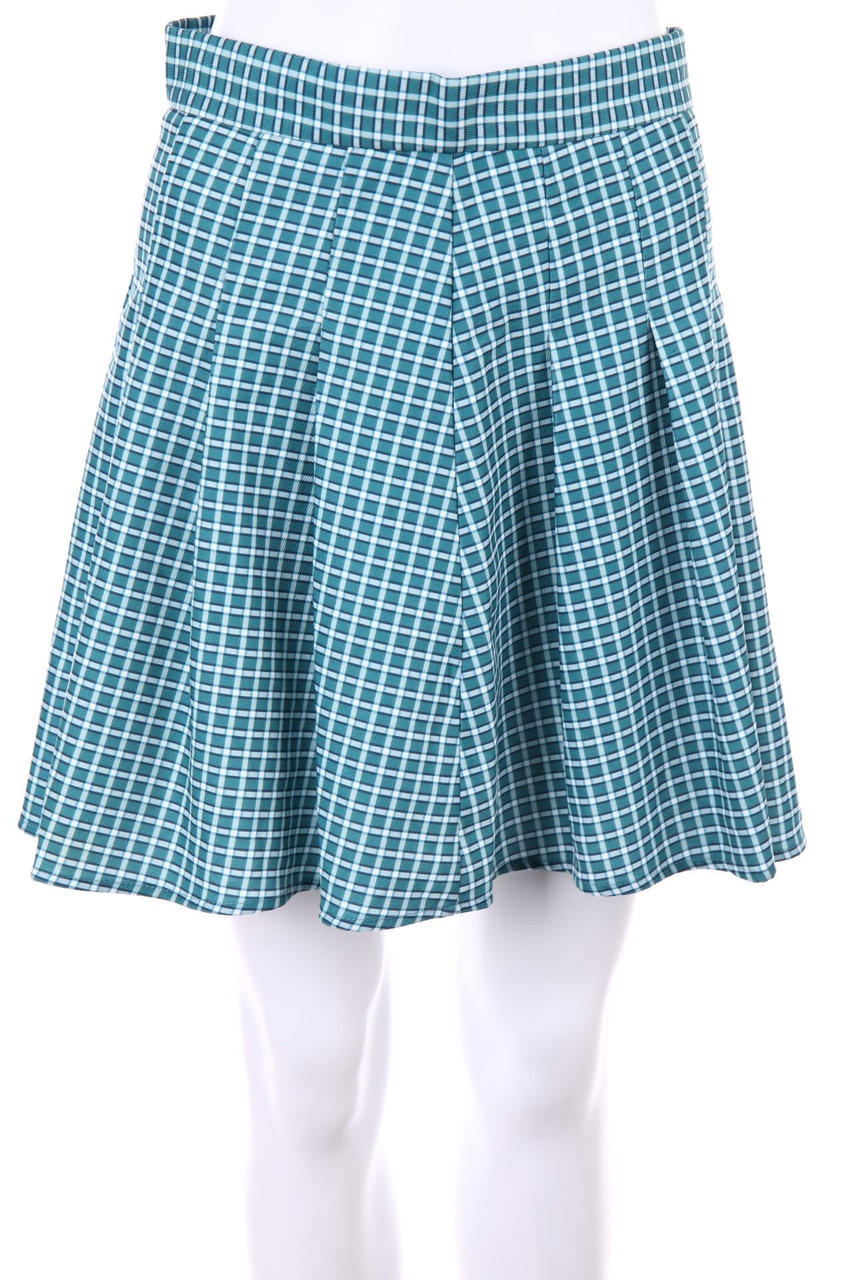 SHEIN - Falten-Mini-Rock mit Karo-Muster - M