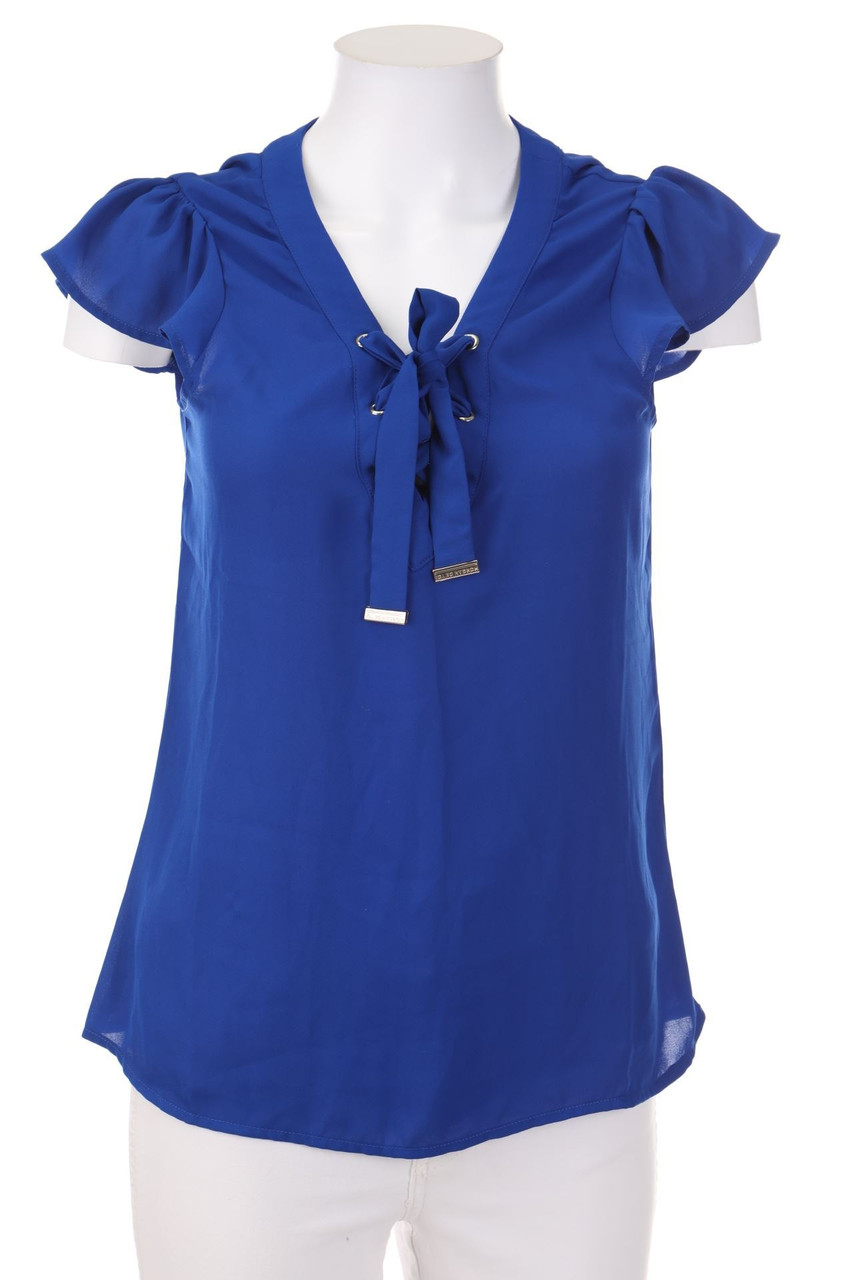 MORGAN - Shortsleeve Blouse with Lacing - D 34