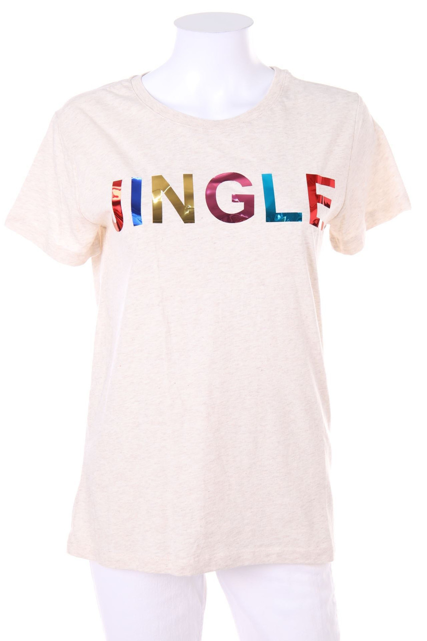 H&M - Kurzarm-Shirt mit Statement-Print - S