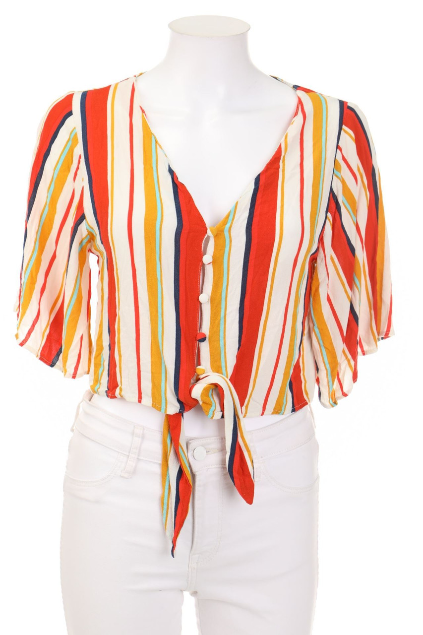 Bershka - Shortsleeve Blouse with Stripes - S