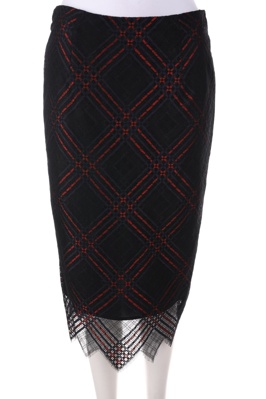 TOMMY HILFIGER - Midirock mit Karo-Muster - D 38