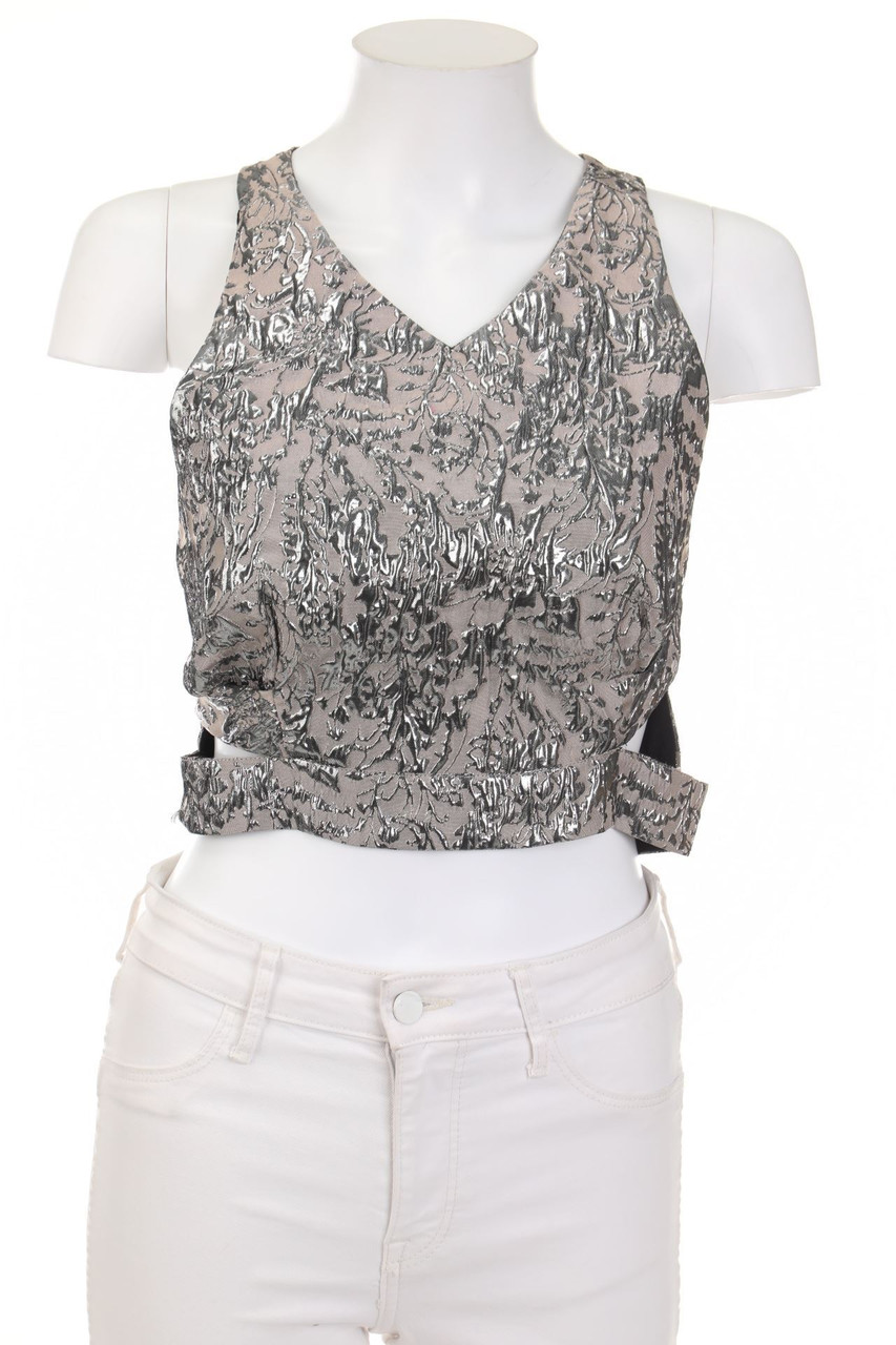 True Decadence - Crop-Top with Metallic Effect - D 36