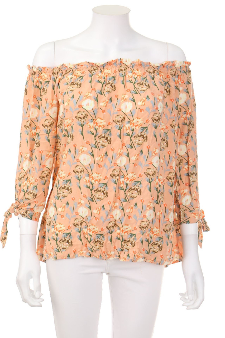 Chicorée - Off-the-shoulder blouse with Flower Print - M