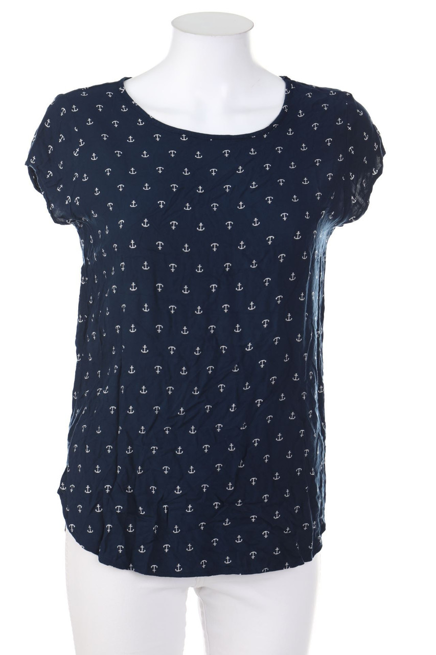 VERO MODA - Kurzarm-Bluse mit Print - S