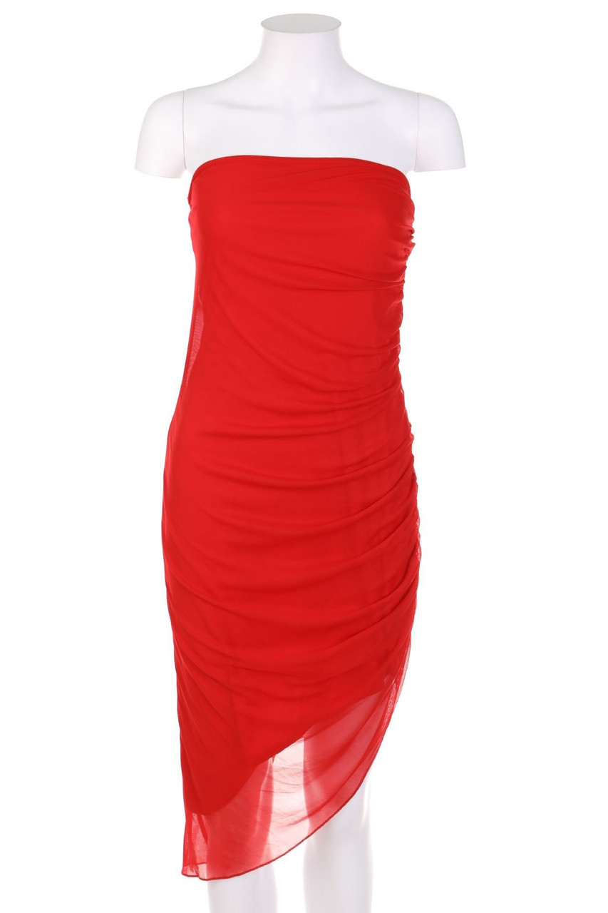 TOPSHOP - Bandeau-Cocktail Dress with Ruffles - D 38
