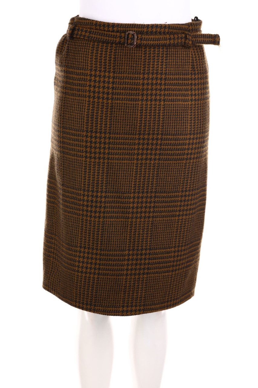 AKRIS - Rock aus Wolle mit Hahnentritt-Muster - D 38