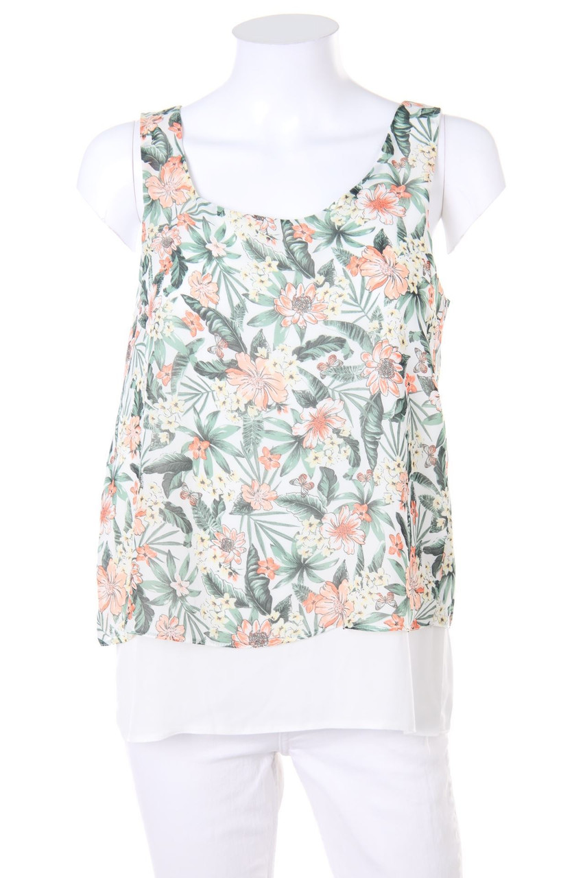 C&A - Sommer-Blusentop mit Blumen-Print - M
