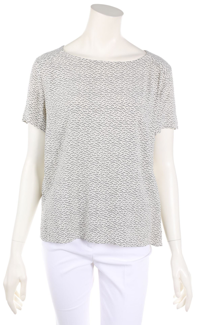 acoté - Shortsleeve Blouse with Print - D 36