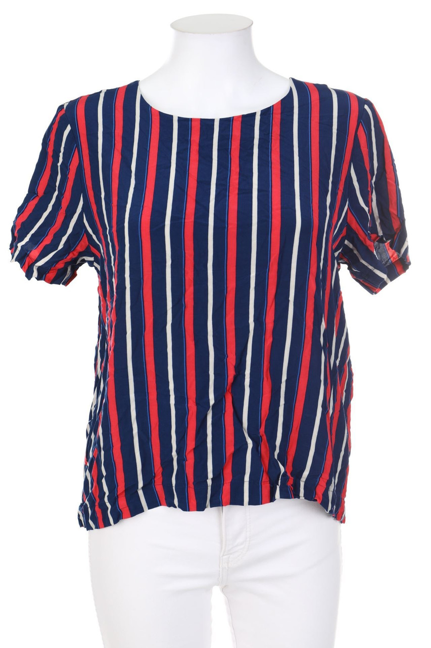 GANT - Kurzarm-Bluse mit Streifen - D 42