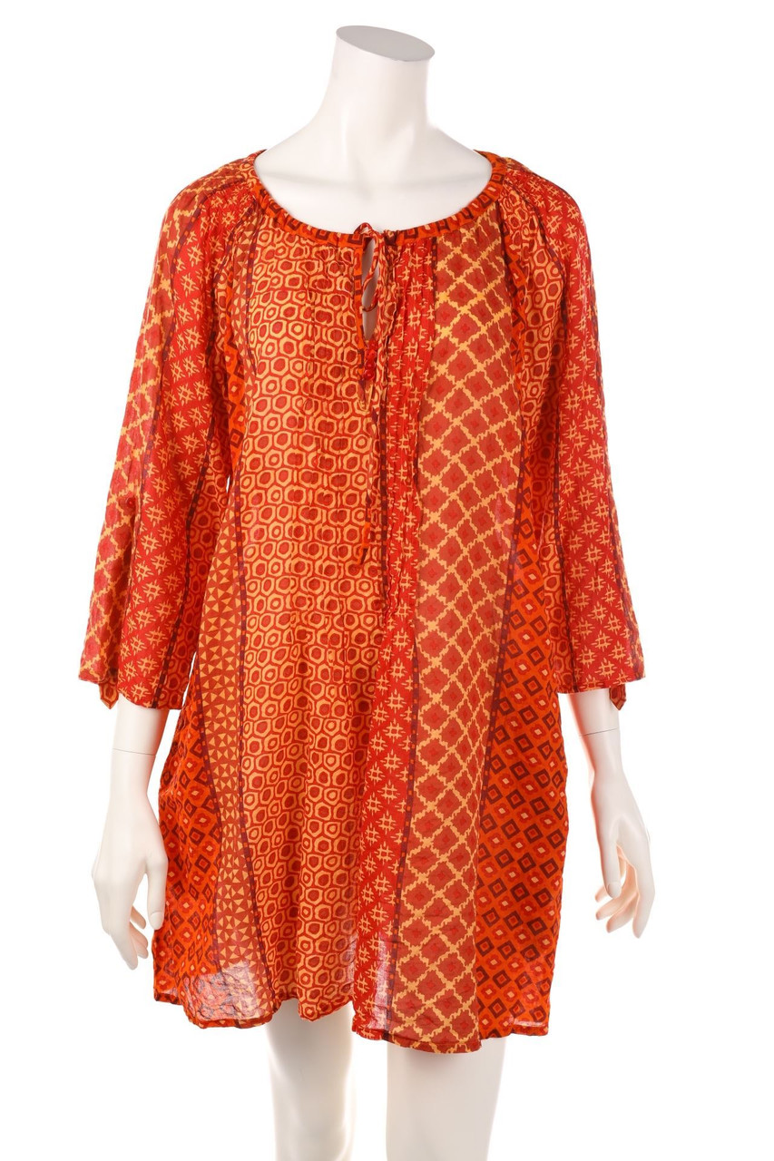 SILKROAD - Mini Dress with Pattern - M