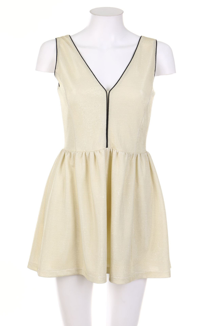 Ohne Label - Party-Kleid mit Metallic-Effekt - XS