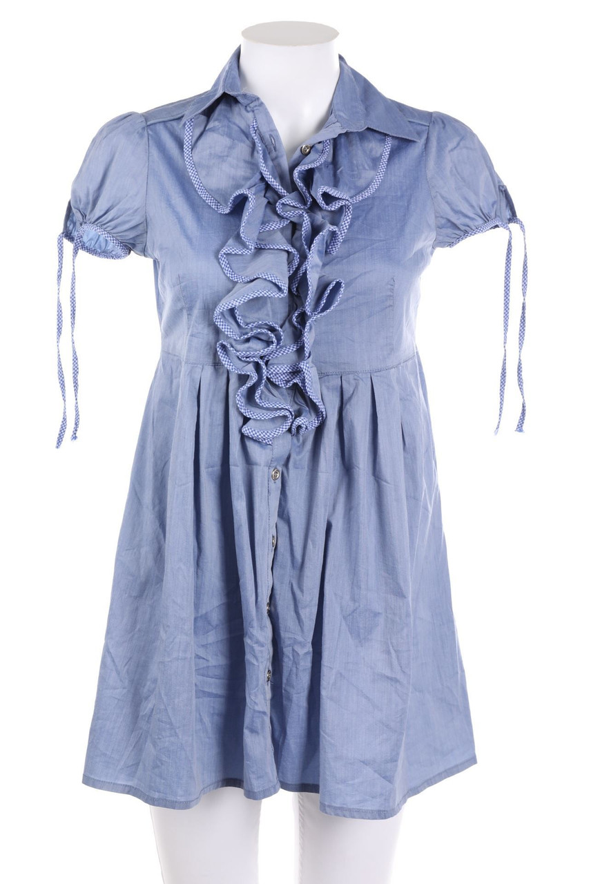 SECONDHAND - Shortsleeve Blouse with Volants - S