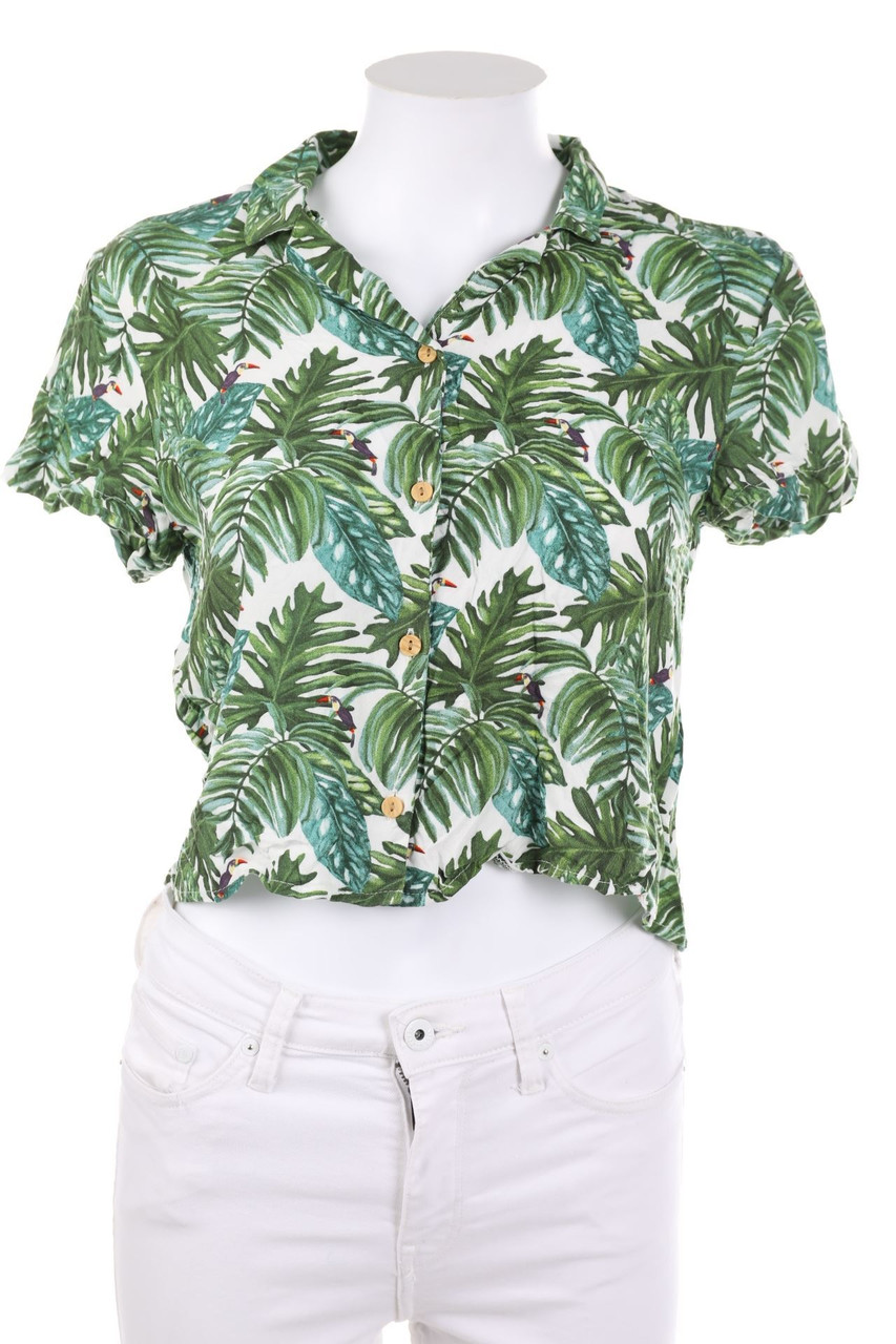 Bershka - Shortsleeve Blouse with floral print - M