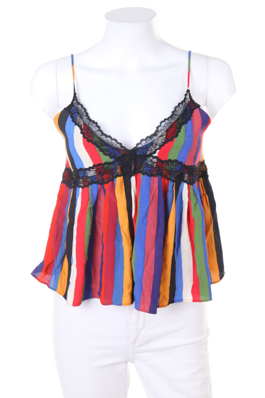 ZARA TRF - Blusentop mit Streifen - XS