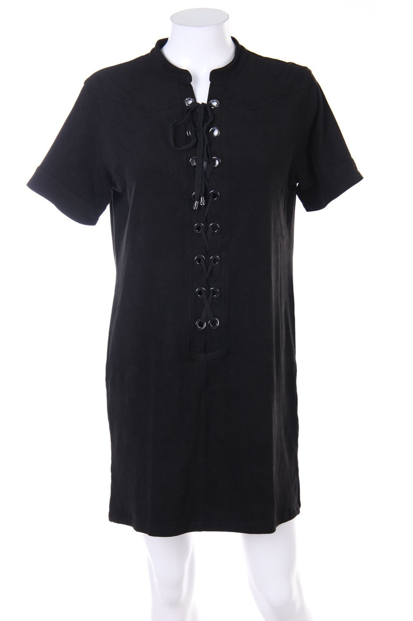 AVANT PREMIERE - Faux Leather-Mini Dress with Lacing - D 36