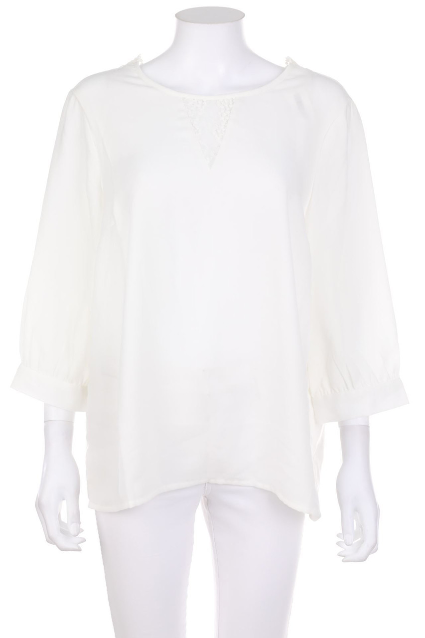 VERO MODA - Bluse mit Spitzen-Einsatz - XL