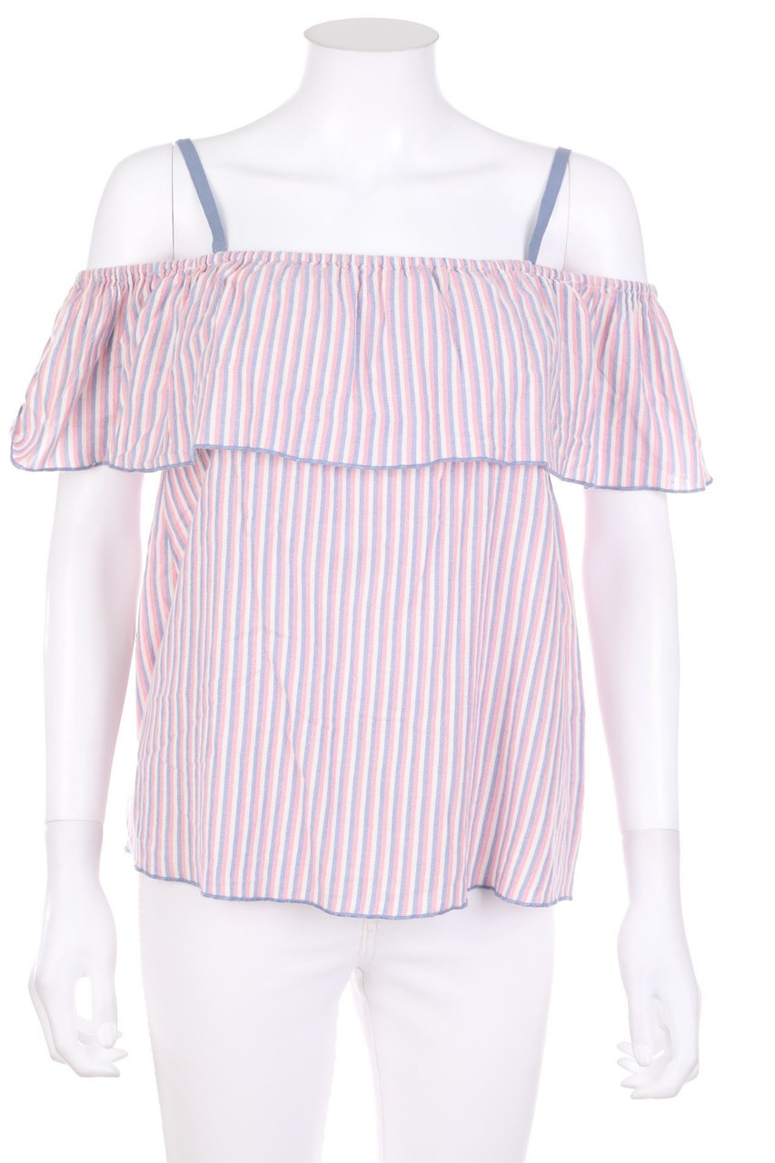 ESPRIT - Carmen-Bluse mit Streifen - D 36