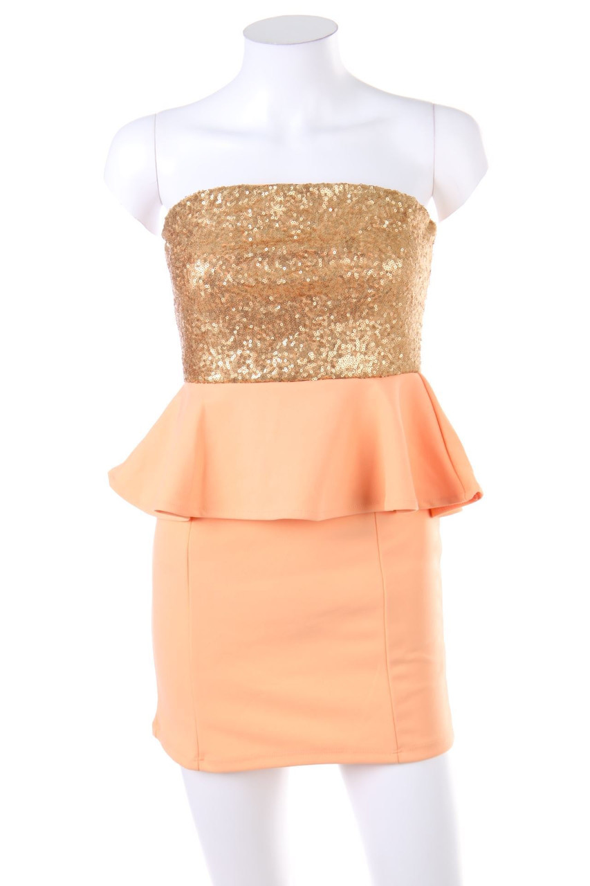 DARK PINK - Dress with Sequins - S