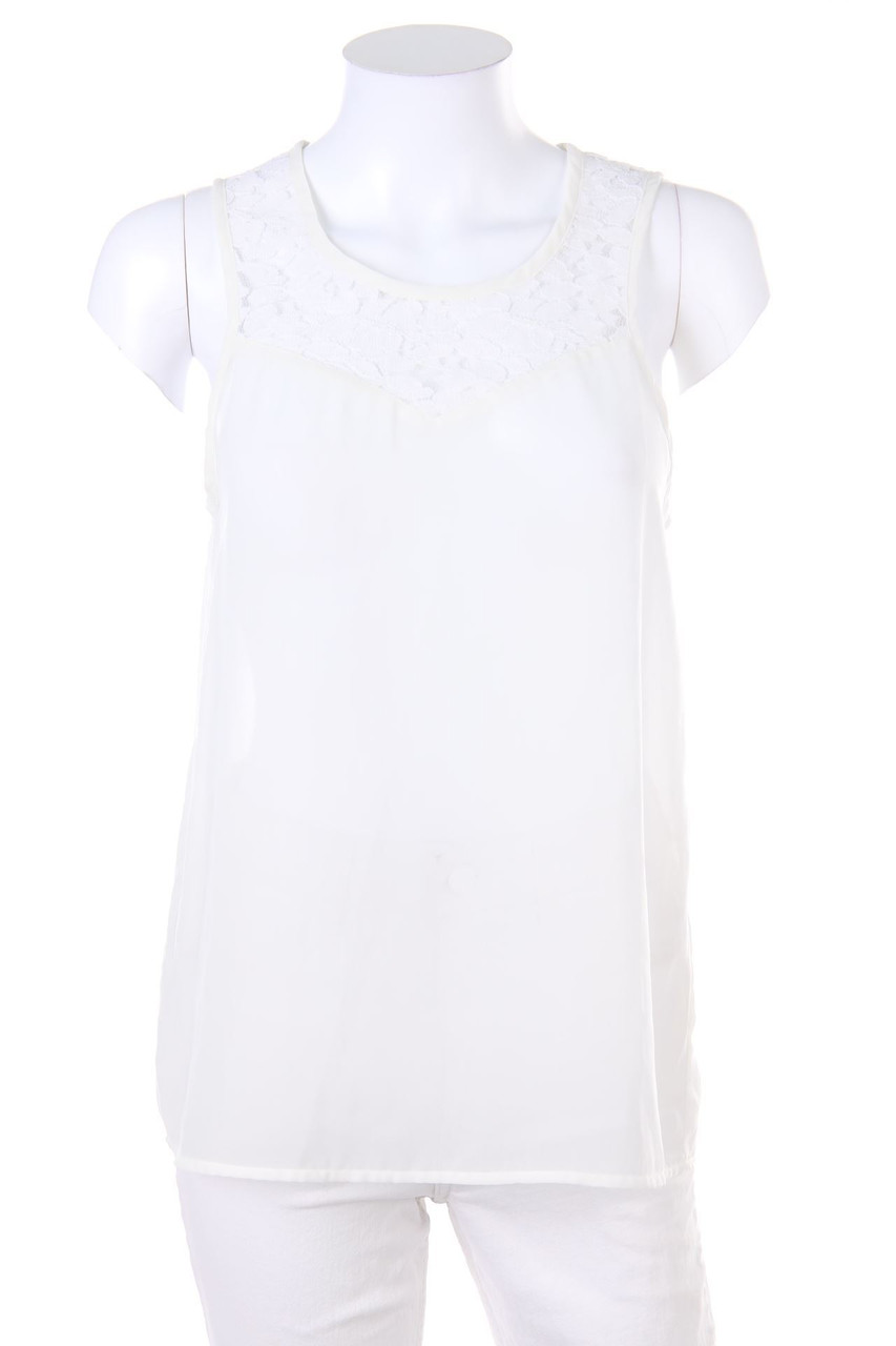 ONLY - Blusentop mit Spitzen-Einsatz - D 36