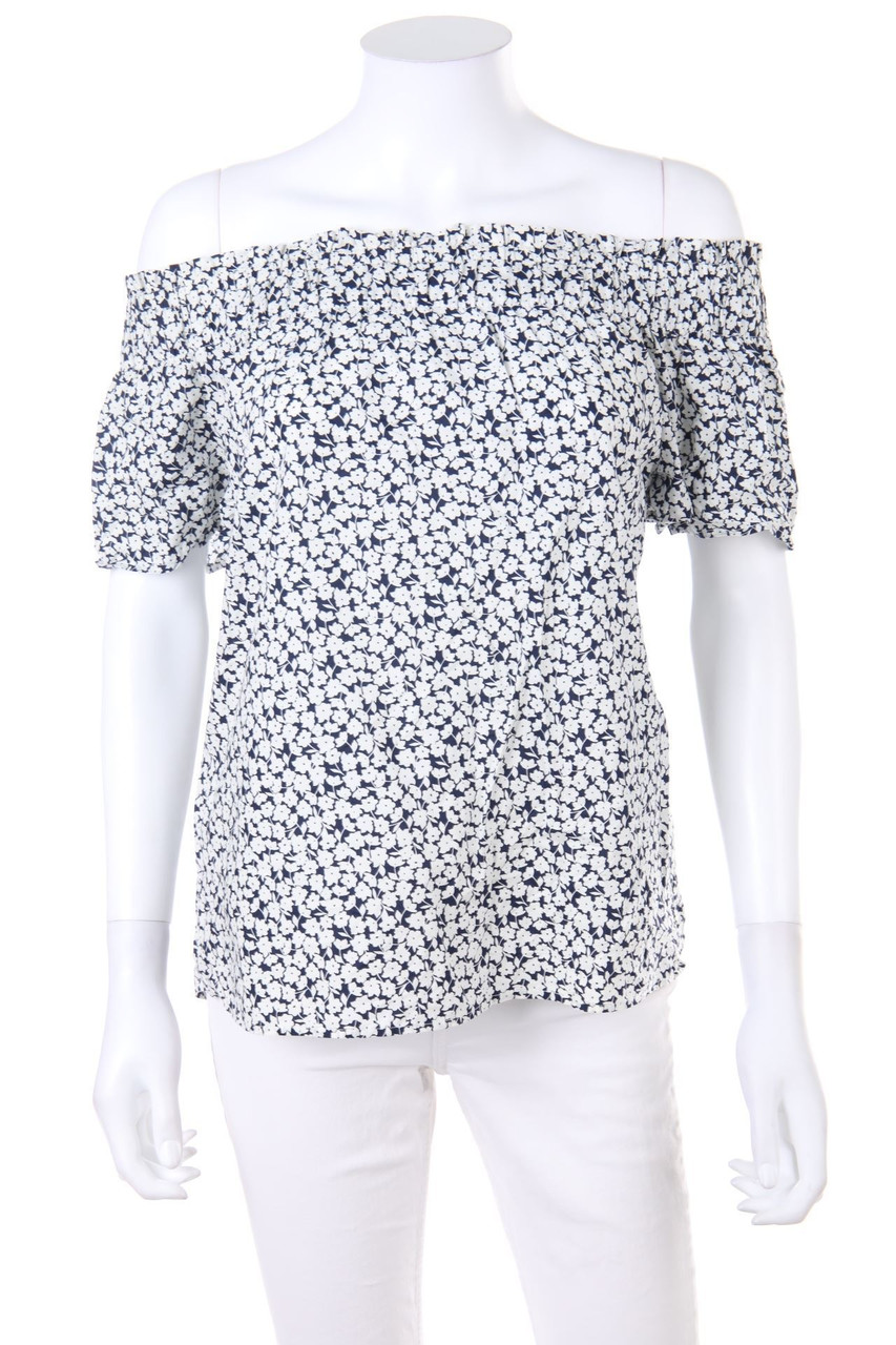 H&M - Carmen-Bluse mit Blumen-Print - D 34