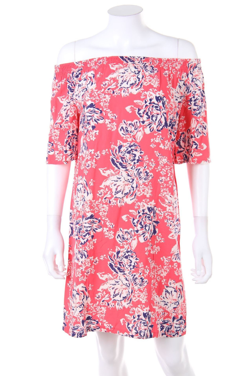 kaffe - Carmen-Kleid mit floralem Muster - D 34