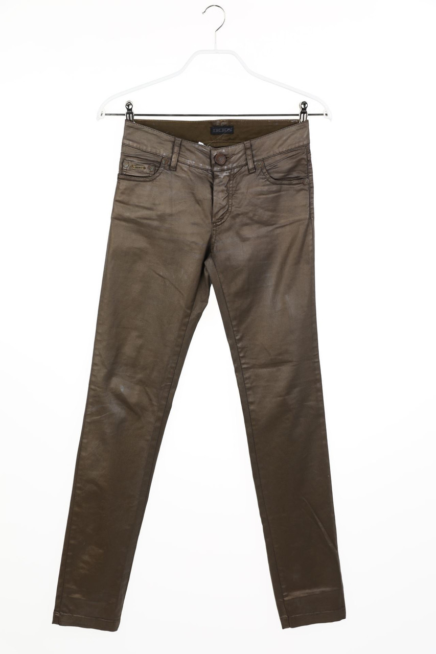 IKKS - Coated Skinny-Jeans with Logo Patch - D 36