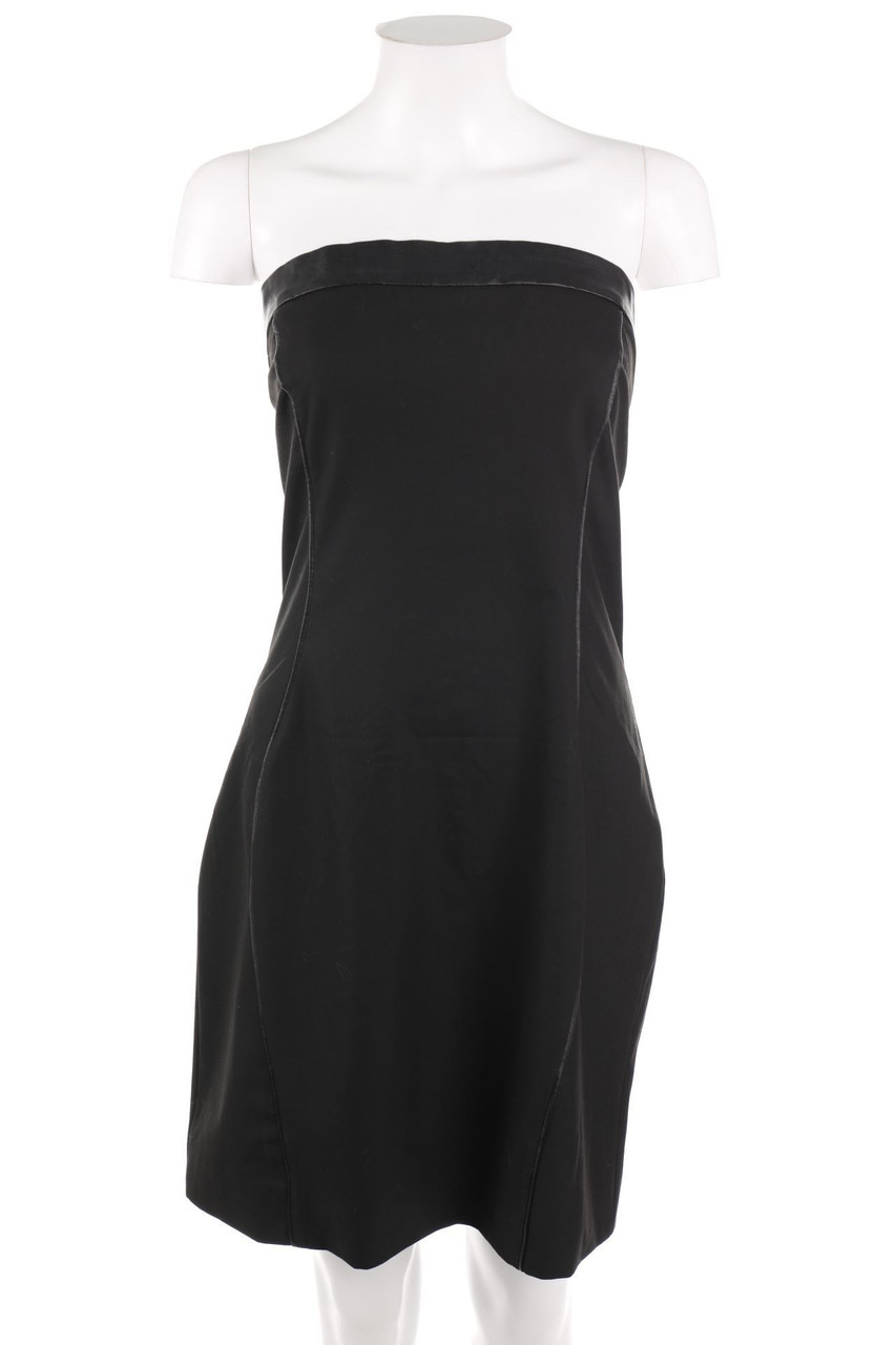 STILE BENETTON - Party Dress with Faux Leather Details - L