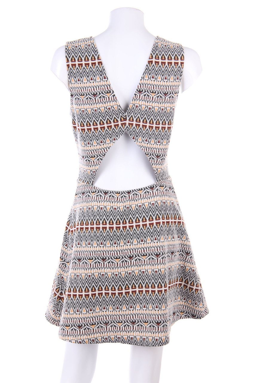 MANGO - Mini Dress with Geo Pattern - M