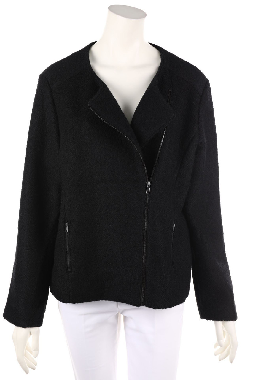 SOAKED IN LUXURY - Jacke aus Woll-Mix mit asymmetrischem Schnitt - D 42