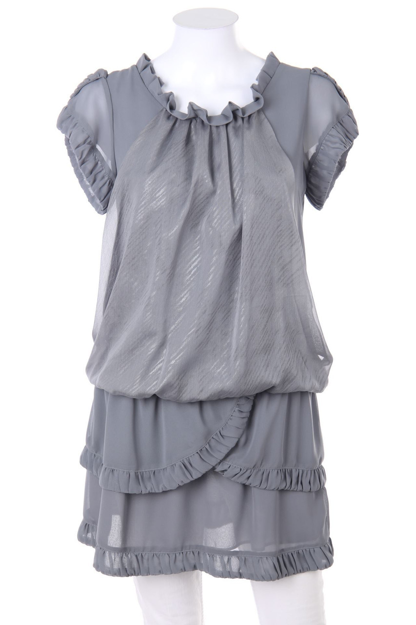 blush - Long-Bluse im Layer Look mit Rüschen - D 34