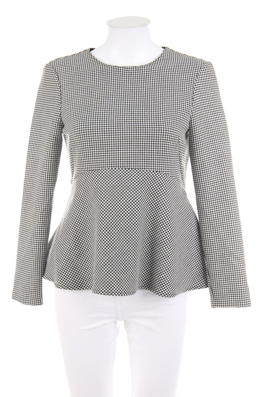 ZARA - Bluse mit Hahnentritt-Muster - S
