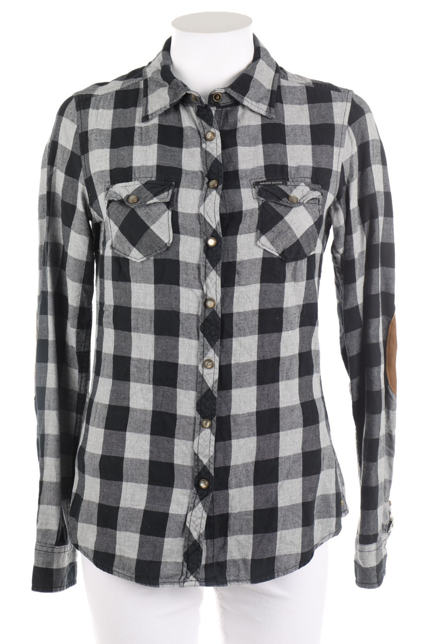 MAISON SCOTCH - Hemd-Bluse mit Elbow Patches - D 36