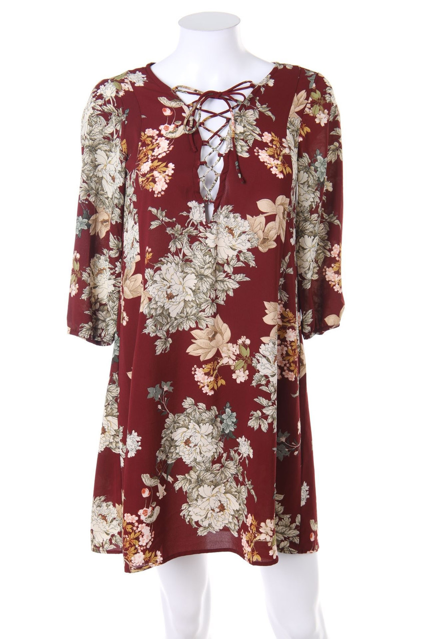 Stradivarius - dress with Flower Print - S